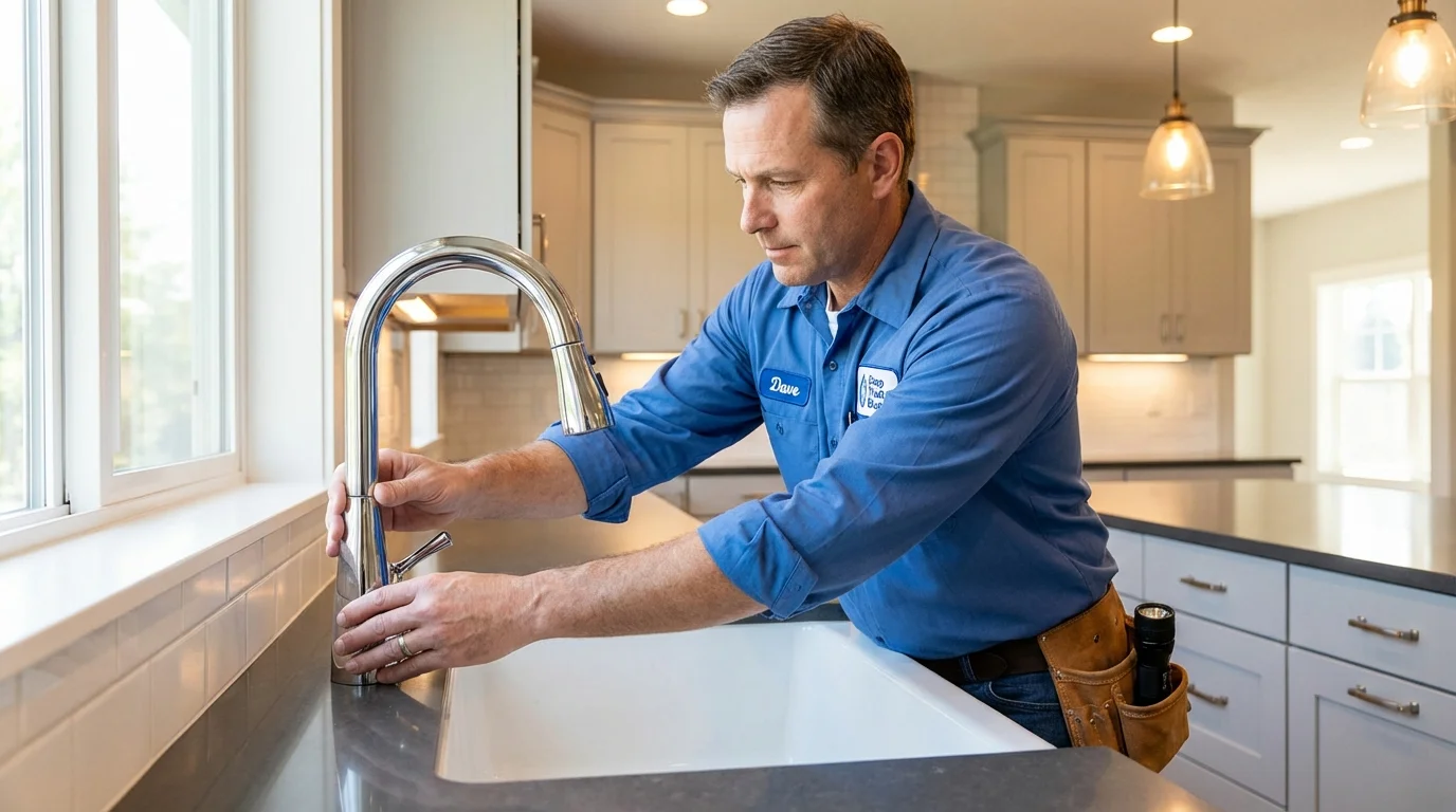 Kitchen faucet installation by Johns Plumbing LLC in Culloden