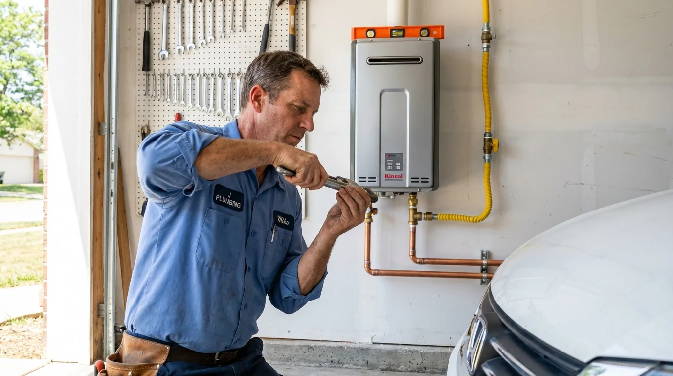 Tankless water heater installation by a Johns Plumbing LLC plumber in Culloden